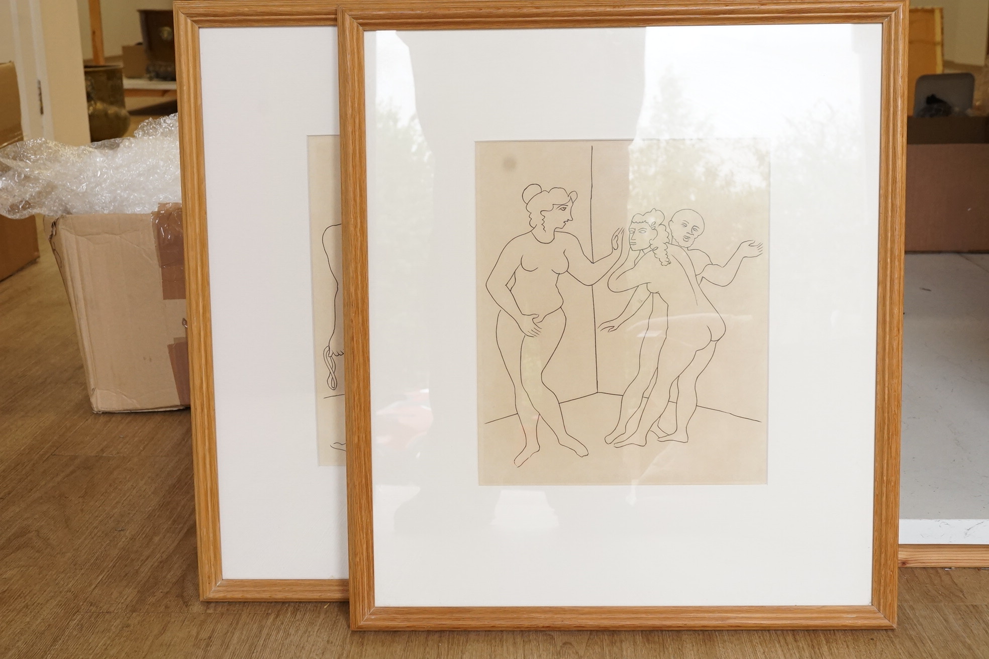 After Andre Derain (1880-1954), three images from 'Le Satyricon', 1934, etchings, each 30cm x 25cm